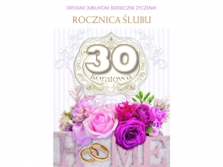 Kartki laurka LDG duża z g±bk± zest. 466 "30 ROCZNICA ¦LUBU"