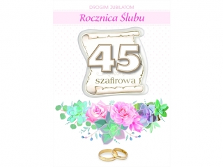 Kartki laurka LDG duża z g±bk± zest. 466 "45 ROCZNICA ¦LUBU"