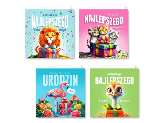 Kartki urodzinowe DELTA WB1/115 Zwierzaki