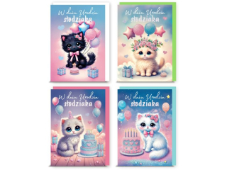 Kartki karnet DELTA WB1DD S�odkie Kotki [opakowanie=10szt]