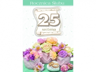 Kartki laurka LDG duża z g±bk± zest. 466 "25 ROCZNICA ¦LUBU"