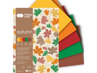 Blok Deco A4 20k. HAPPY COLOR Autumn 170g 5 kol. tonacja jes