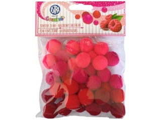Pompony ASTRA 20mm - Malinowy Chruniak
