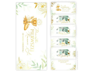 Kartki karnet DL Premium Komunia 22 Matka Chrzestna