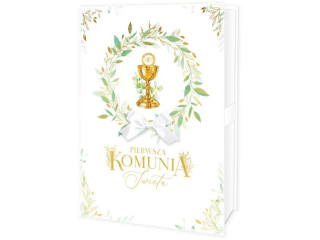 Album pude�ko Komunia XXL + Ksi��eczka i Koperta, Z�ota kielich