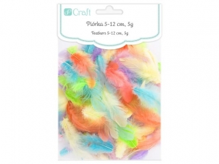 Piórka DPCRAFT 5-12 cm, 5 g pastel