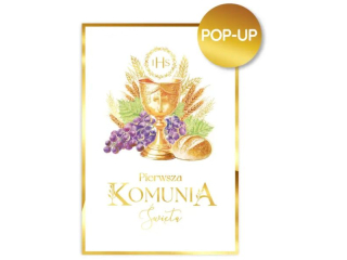 Kartka na Pierwsz� Komuni� KZK B6 LUX PopUp nr18