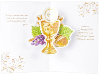 Kartka na Pierwsz� Komuni� KZK B6 LUX PopUp nr18
