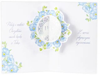 Kartka na Pierwsz� Komuni� KZK B6 LUX PopUp nr15 dla Ch�opca