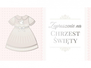 Kartki zaproszenia na chrzest ZCH 016