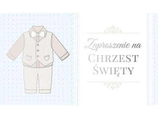 Kartki zaproszenia na chrzest ZCH 017