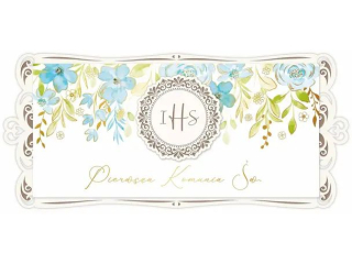 Kartka na Pierwsz� Komuni� KZK DL DG Drewniana n r8