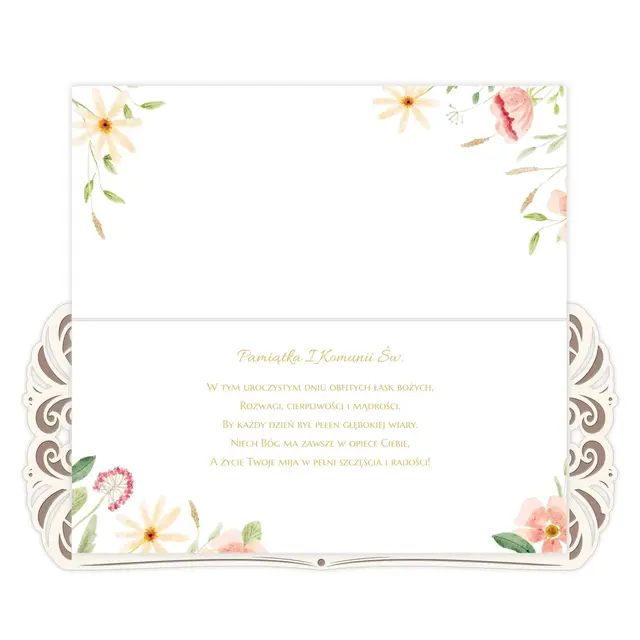 Kartka na Pierwsz� Komuni� KZK DL DG Drewniana nr 9