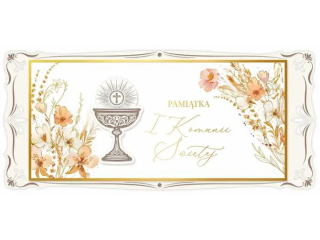 Kartka na Pierwsz� Komuni� KZK DL DG Drewniana nr11