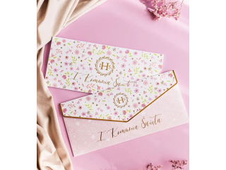 Kartka - koperta na pieni�dze na I Komuni� KZK DL Premium nr14 dla dziewczynki