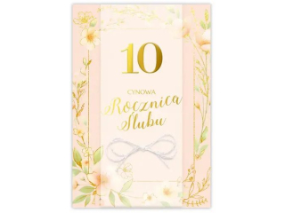 Kartka na Rocznic� �lubu KZK B6 LUX nr. 1 10 Cynowa Rocznica �lubu