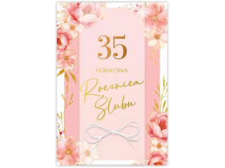Kartka na Rocznic� �lubu KZK B6 LUX nr. 7 35 Koralowa Rocznica �lubu