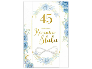 Kartka na Rocznic� �lubu KZK B6 LUX nr. 9 45 Szafirowa Rocznica �lubu