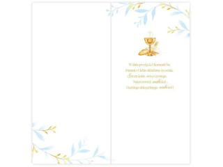 Kartka na Pierwsz� Komuni� KZK DL-R nr 7 dla ch�opca