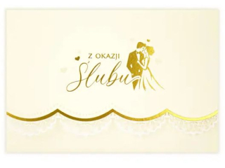 Kartka �lubna KZK LC nr.19 wyci�cia ze z�ocieniami
