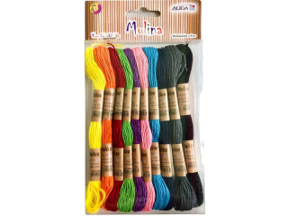 Mulina MUL-6640 mix kolorów dł.8m ,op.10 kol.