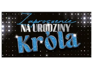 Zaproszenia KZK nr 037 10szt. Na urodziny Kr�la