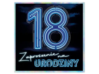 Zaproszenia KZK KW LUX nr17 10szt. na osiemnastkę