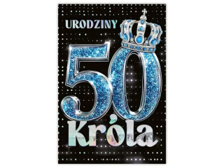 Kartka urodzinowa KZK B6 nr.40 - 50te Urodziny Króla