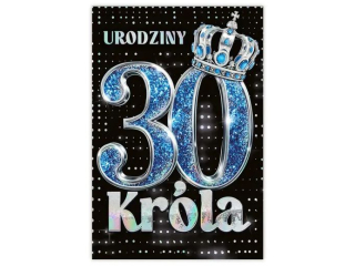Kartka urodzinowa KZK B6 nr.38 - 30te Urodziny Króla