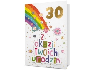 Kartki karnet HM 200-3069 Urodziny - Wymienne cyfry