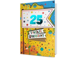Kartki karnet HM 200-3068 Urodziny - Wymienne cyfry