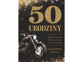 Kartki karnet Urodzinowy CMB -102  "50"