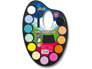Farby akwarelowe PENMATE Kolori na palecie 30 mm x 12 kolorów Dino