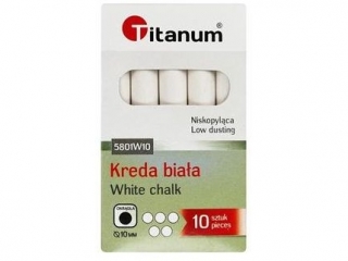 Kreda szkolna TITANUM biała 10szt.