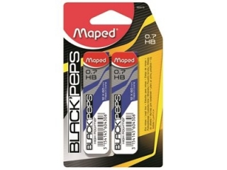 Grafity MAPED 0,7mm HB blister=2opak / Black Peps
