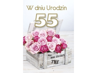 Kartki laurka B6GE-excl.z g±bk zest. 392 "55 URODZINY"