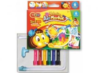 Marker DONG-A Toru Air  6 kolorw komplet z rozpylaczem i szablonami