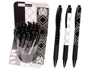 Długopis CRESCO Seria display - Black x White