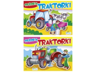 Kolorowanka KRZESIEK A5 16k. Co robią traktorki mix