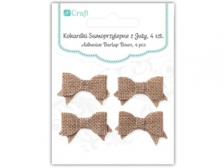 Kokardki samoprzylepne DPCRAFT z juty 4szt.