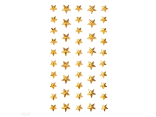 KRYSZTAKI SAMOPRZYLEPNE MIX, GOLD - GWIAZDKI, 46 SZT.