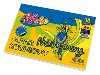Papier kolorowy A4 NEONOWY samoprzylepny 10 kartek PAS-3320