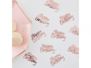 Konfetti Happy Birthday, różowo-złote, Ditsy Floral, 14 g