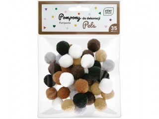 Pompony do dekoracji INTERDRUK 35szt. PETS