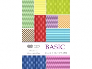 Blok z motywami HAPPY COLOR Basic 80g A4 15k. 30 motywów