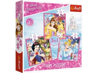 Puzzle "3w1" TREFL Zaczarowany świat księżniczek
