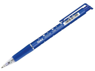 Długopis automatyczny TOMA w gwiazdki 1mm - NIEBIESKI
