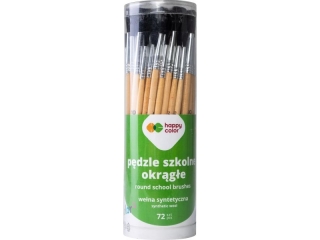 Pdzle szkolne z weny syntetycznej, okrge, rozm: 2,6,10 mix, 72szt, Happy Color