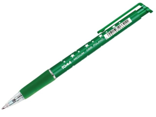 Długopis automatyczny TOMA w gwiazdki 1mm - ZIELONY