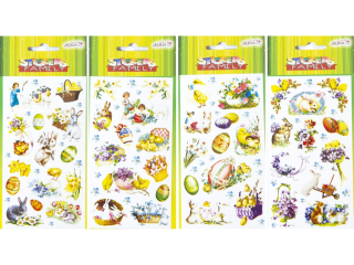 Wielkanoc naklejki NKW-7989 do dekoracji 8 x 14,5 cm